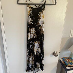 American Eagle Black Foral Dress